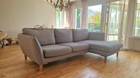 Soffa Madison, 3-sits med divan, grå