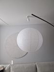 Stor vit rislampa, taklampa - ca 80 cm