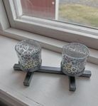 PartyLite leopardmönstrad votive ljushållare