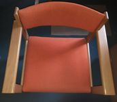 3 orange retro regissörstol kontorsstol med & utan armstöd