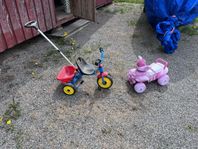 Trehjuling Bamse samt liten ”fyrhjuling”