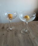 Glasskål på fot Urshult 70-tal
