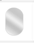 Oval spegel utan ram 100x50 