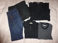 Paket Ungdom ung kvinna 170 XS S Jacka Jeans Piké T-shirt