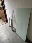 skrivbord frostat glas