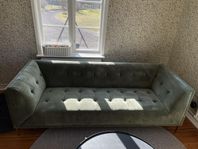 grön soffa sammet 