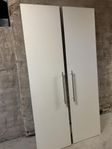 Garderobsdörrar (IKEA) 2 st, 50 cm, vita, med handtag