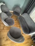 sammet sittgrupp (stolar)
