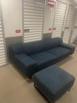 bolia soffa + fotpall 