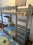 Våningssäng barn 160x70 med lådor
