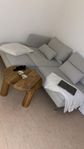 SÖDERHAMN 2-sitssoffa, med schäslong/Gunnared beige