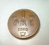 Mynt 1 Öre 1898 Oscar II 