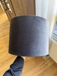 Mörkgrå lampskärm i sammet