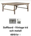 unikt trä/ metall soffbord från danska ib laursen 