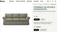 Bemz överdrag till Ektorp 3-sitsbäddsoffa