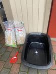 Peewee eco granda kattlåda, pellets samt spade, nyskick!