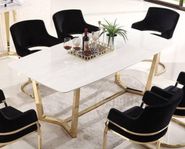 Matbord i marmor med 6 stolar
