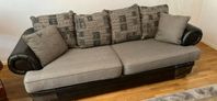 Mio skinn/tyg soffa
