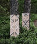 Träkonst - wall art - mosaikpanel i trä