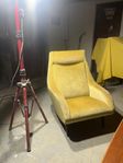 Gul Mid-Century Retro Fåtölj 