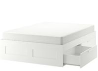 BRIMNES Bed frame with storage