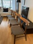 fyra stolar i teak