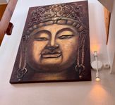 Konst: Stor och unik Buddha Tavla