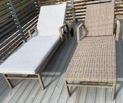 Solsängar Seagrass med dynor