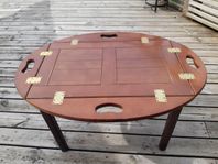 Brickbord, "Butlers tray" ,Mahogny&Mässing