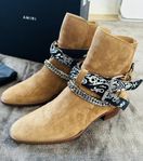 AMIRI Bandana Buckle Boots, Tan, EUR 43