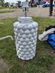 Vit bubblig lampfot