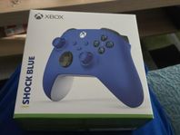 Xbox Handkontroll, Shock Blue. Nyskick.