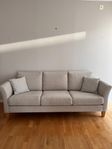 Ljusgrå 3-sits soffa