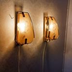 Vägglampor Lyktan 1900-tal i glas och mässing