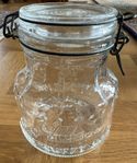 Burk i glas med lock - Home sweet home - Crownford giftware