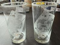 Grogg glas 3 st - Spelkort - Trelleborg glasbruk -Kung/Knekt
