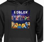 Huvtröja med Roblox-bild