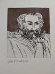 Alekos FASSIANOS Signerad etsning, 1991