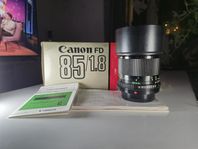 Canon Fd 85mm f/1.8 Orginal förpackning