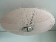 Vintage  stor rosa plafond / taklampa - ny el