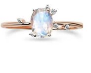 Äkta Moonstone ringar 