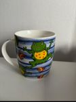 Retro Vintage Läcker Mugg med GRODOR och FISKAR