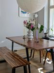 Rustic dining set in acacia 180cm