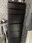 Malm byrå Ikea 6 lådor, topp med uppfällbar spegel 