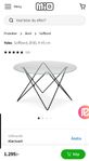 Soffbord i glas och metall  "Yoko"