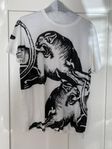 Valentino Men’s white T-shirt with Panther motif print