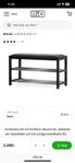 Mio Branäs skohylla/sittbänk svart 80 cm