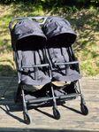 Tvillingvagn BEEMOO Easy Fly Twin BLACK