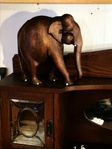 vintage träelefant