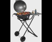 Smart elgrill med sidobord och hopfällbar.